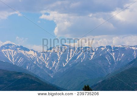 Beautifull Sultan Mountain Covered By Snow In The Spring In Afyon Province