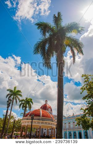 Cienfuegos, Cuba: View Of Parque Jose Marti Square In Cienfuegos, Cuba. The Municipality And The Rot