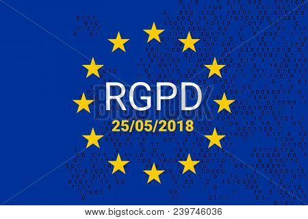 Rgpd Is Gdpr: General Data Protection Relation In French, Italian, Spanish. Vector Illustration