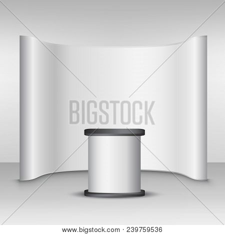 Popup Wall Mockup Vector Design Illustration Template