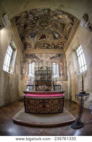 Milan, Italy - April 15: Basilica Of San Lorenzo On April 15, 2018 In Milan