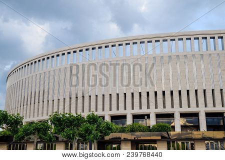 Krasnodar, Russia - June 06, 2017: Krasnodar Stadium In The City Of Krasnodar. The Architecture Of T
