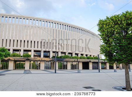 Krasnodar, Russia - June 06, 2017: Krasnodar Stadium In The City Of Krasnodar. The Architecture Of T