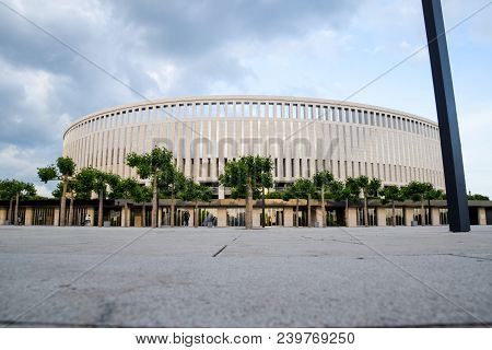Krasnodar, Russia - June 06, 2017: Krasnodar Stadium In The City Of Krasnodar. The Architecture Of T