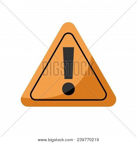 Warning Sign Vector Design Isolated On White Background