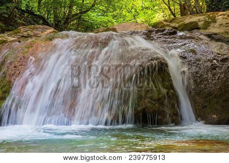 Crimea Beautiful Falls Dzhur-dzhur In The Summer