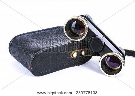 Opera Glasses Binoculars Isolated On A White Background