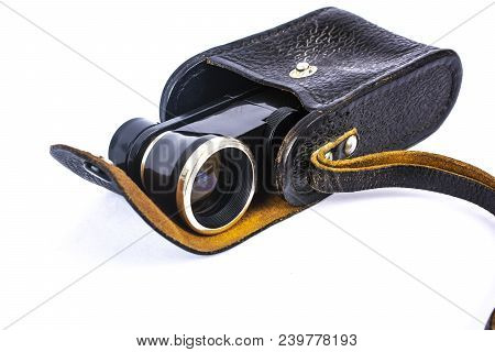 Opera Glasses Binoculars Isolated On A White Background