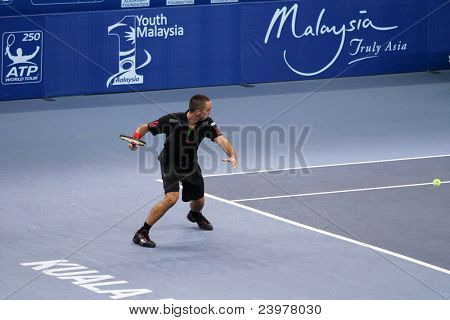 BUKIT JALIL - Ekim 01: Sırbistan'ın Viktor Troicki bu Malezya açık yarı-f bir başıyla vurdu hazırlanıyor