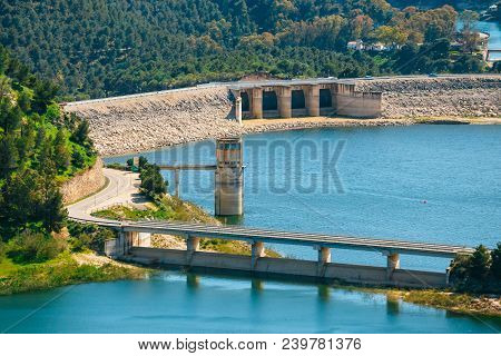 Dam Tajo De La Encantada In Gorge Chorro, Malaga Province, Spain