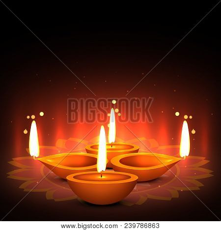 Festical Of Light Diwali Greeting Vector Design