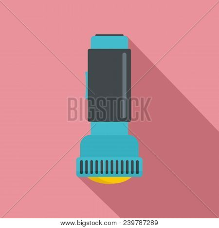 Flashlight Icon. Flat Illustration Of Flashlight Vector Icon For Web Design
