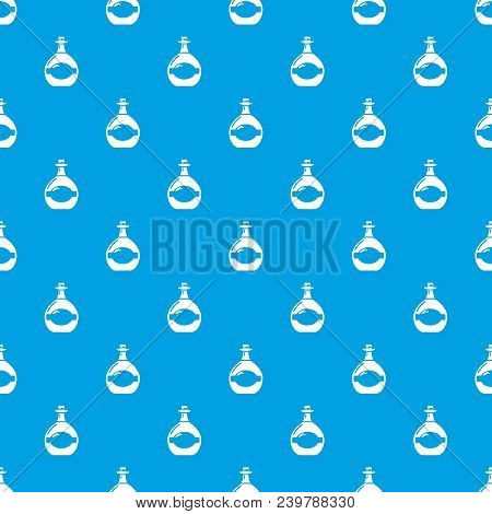 Pot Bellied Bottle Pattern Vector Seamless Blue Repeat For Any Use