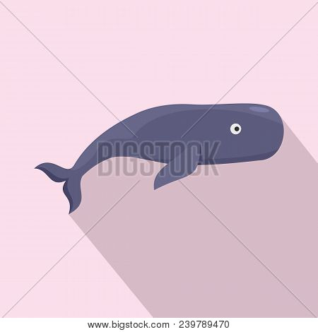 Right Whale Icon. Flat Illustration Of Right Whale Vector Icon For Web Design