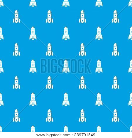 Rocket Astronomy Pattern Vector Seamless Blue Repeat For Any Use
