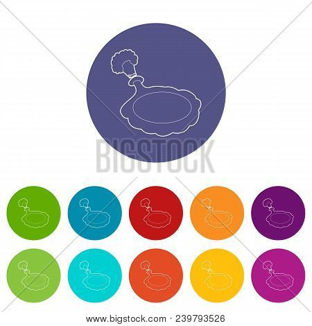 Whoopee Cushion Icon In Outline Style Isolated On White Background. Toy Symbol
