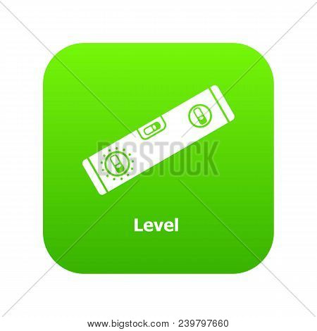 Level Icon Green Vector Isolated On White Background