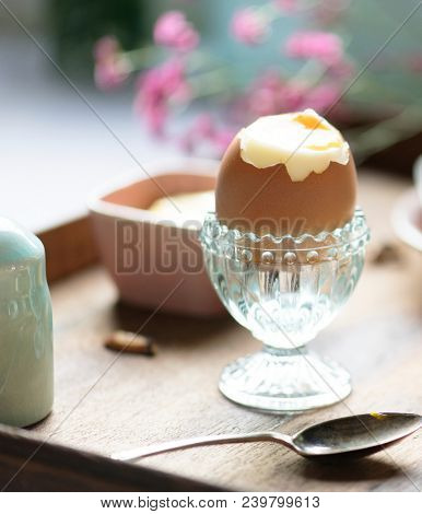 Soft boiled egg food photography recipe idea