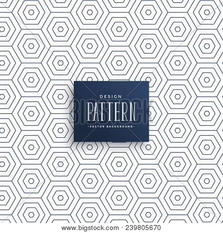 Subtle Hexagonal Line Pattern Background Vector Design