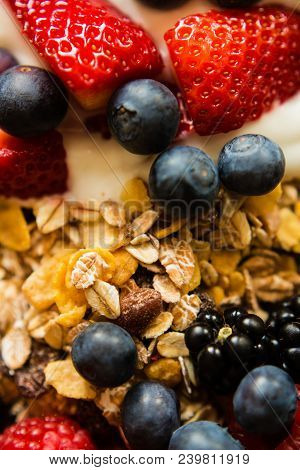 Healthy Breakfast Concept With Oat Flakes And Berries