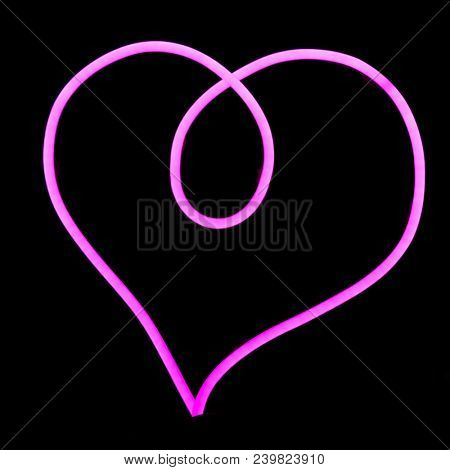 Neon wire LED in heart shape