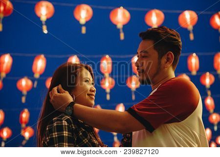 Asian couple at Chinese fastival