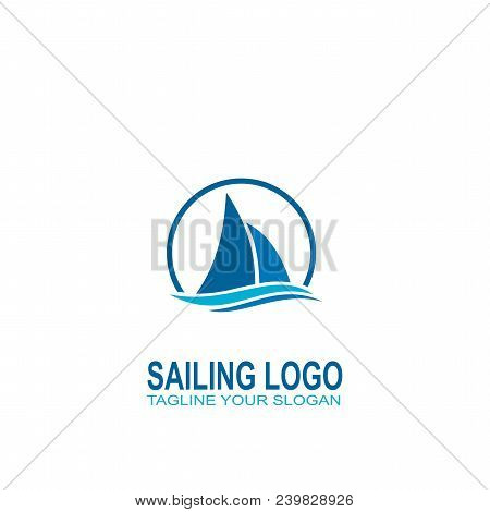Sailing Logo, Sailboat Logo Design, Vector Icons.