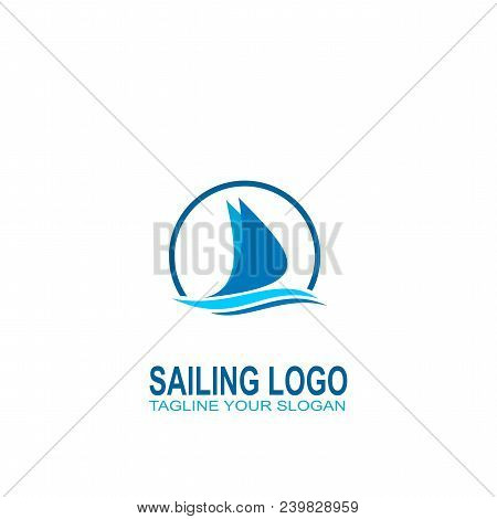 Sailing Logo, Sailboat Logo Design, Vector Icons.