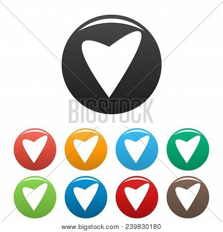 Gentle Heart Icon. Simple Illustration Of Gentle Heart Vector Icons Set Color Isolated On White
