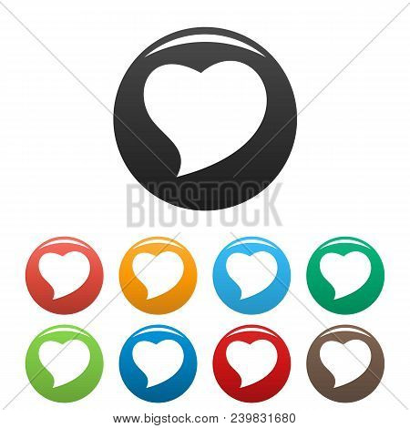 Brave Heart Icon. Simple Illustration Of Brave Heart Vector Icons Set Color Isolated On White