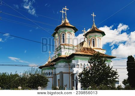Church Of The Holy Fathers Is Orthodox Church Which Located In Boroaia Town In Suceava County, Roman