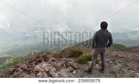 View On The Top Of Mount Marapi