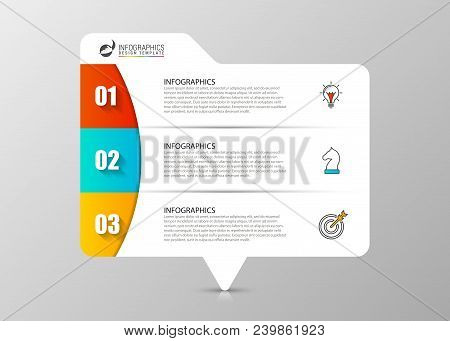 Infographic Design Template. Business Concept With 3 Steps. Can Be Used For Workflow Layout, Diagram