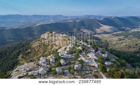 Aerial View Of Kastro Village (oldest Village On The Island) On The Thassos Island, Greece