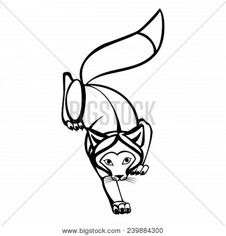 Vector Image Of A Fox In The Style Of The Graphics