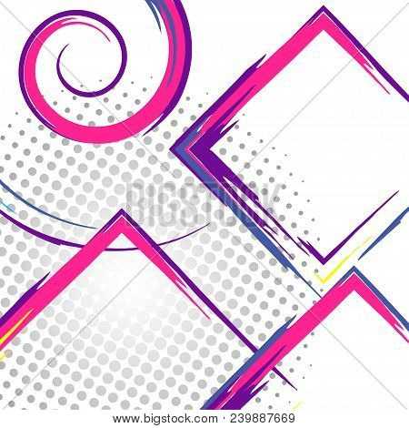 Modern Square Collage. Colorful Vector Background With Place For Your Text.