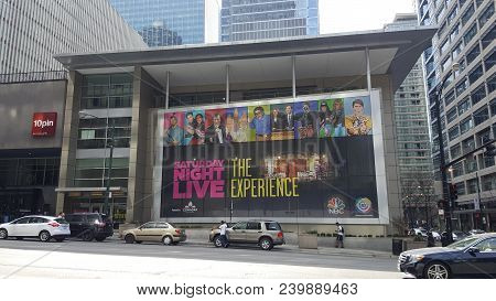 Museum Of Broadcast Communications With Billboard Promoting  Saturday Night Live Snl The Experience 