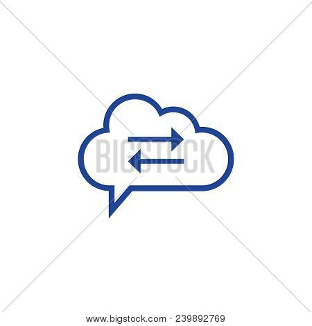 Cloud Computing Concept Sync Icon Vector Illustration