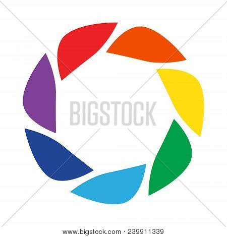 Template Element For Logo Photo Studio And Photographer Camera Apertura. Vector Illustration.
