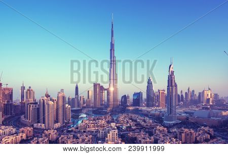 Dubai skyline, United Arab Emirates