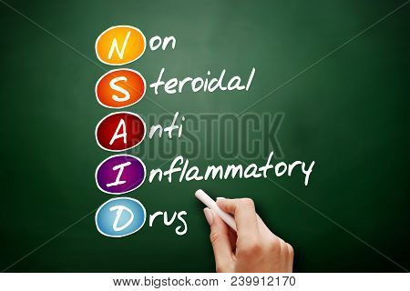 Nsaid - Nonsteroidal Anti-inflammatory Drug Acronym, Concept On Blackboard