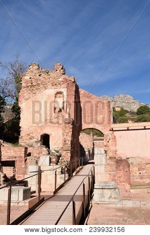 Ruins Of The Monastery Of Escaladei, El Priorat, Tarragona Province, Catalonia, Spain