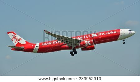 Passenger Airplane Landing At The Airport