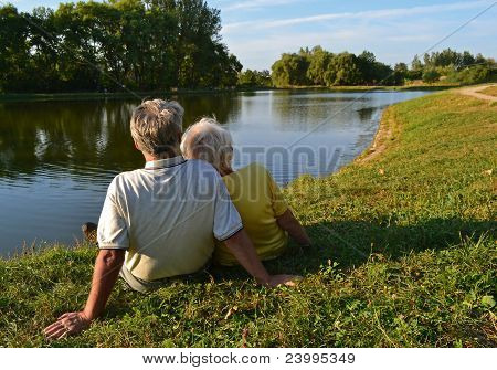 pareja Senior relajante