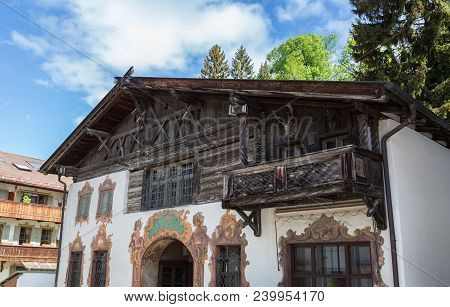 Historic Facade In Garmisch-partenkirchen Bavaria Germany Picture