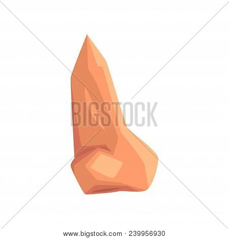 Nose, Male Body Part Vector Illustration Isolated On A White Background.