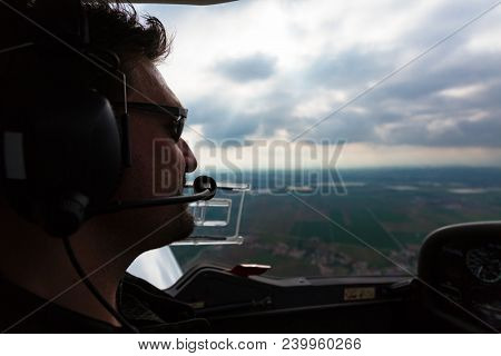 Sport Pilot flying his plane with confidence