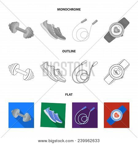 Protein, Vitamins And Other Equipment For Training.gym And Workout Set Collection Icons In Flat, Out