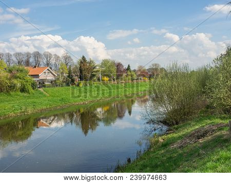 spring time at the river berkel in germany