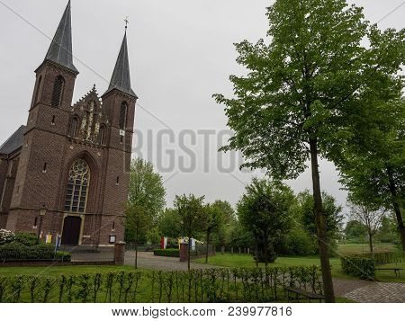 spring time at the river berkel in germany
